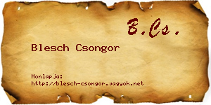 Blesch Csongor névjegykártya